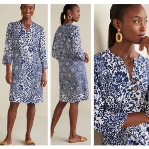 Soft Surroundings Blue and White Floral Dress